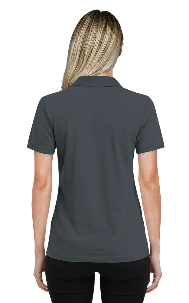 LADIES ULTRA LUX POLO  -  GRAPHITE 2 EXTRA LARGE SOLID