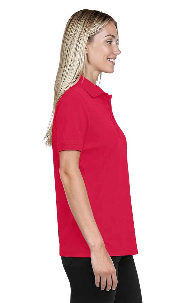 LADIES ULTRA LUX POLO  -  RED 2 EXTRA LARGE SOLID