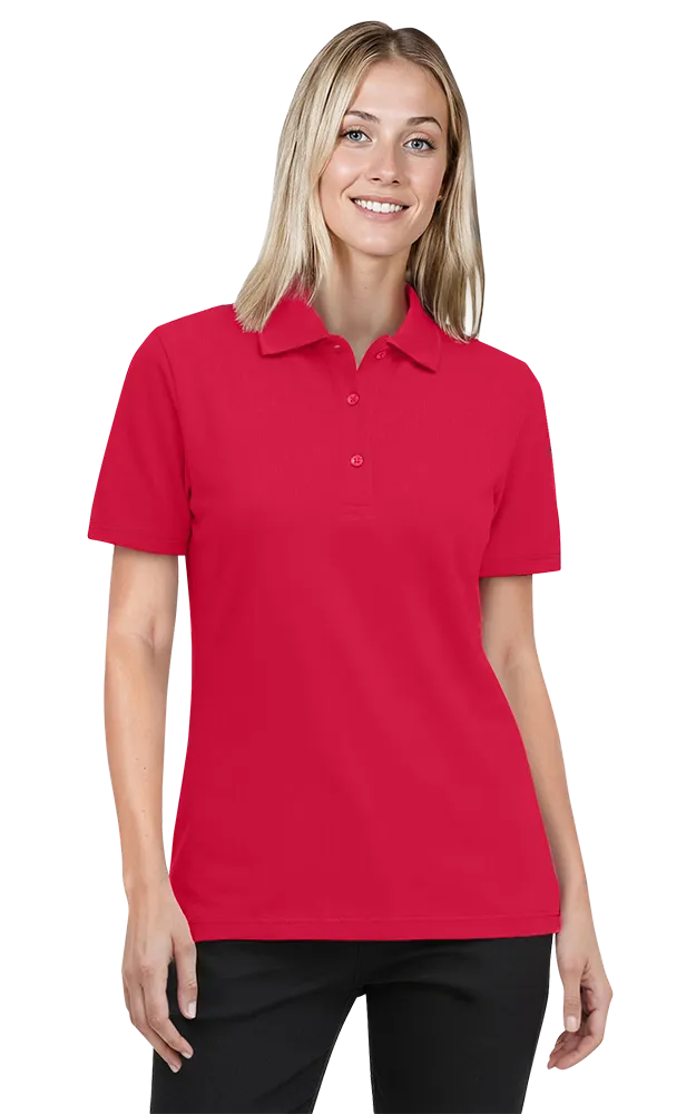 LADIES ULTRA LUX POLO  -  RED 2 EXTRA LARGE SOLID