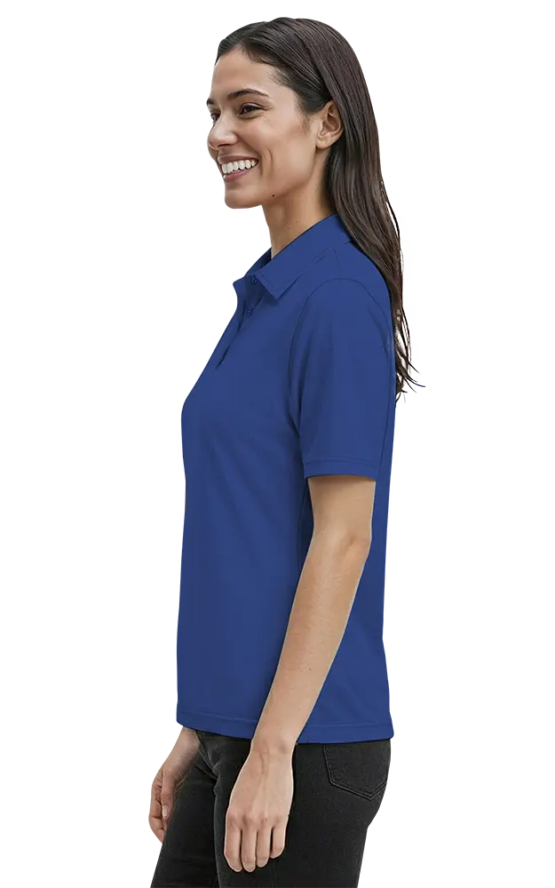 LADIES NAILHEAD S/S POLO ROYAL 2 EXTRA LARGE TRIM WHITE