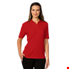 LADIES VALUE MOISTURE WICKING S/S POLO  -  RED 2 EXTRA LARGE SOLID