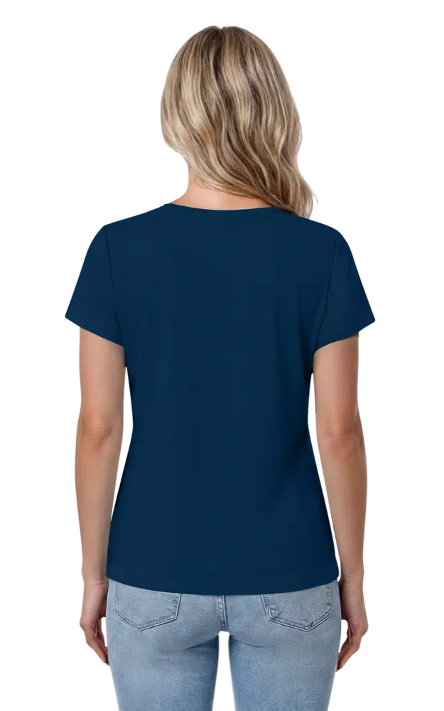 LADIES SOLID WICKING T  -  NAVY 2 EXTRA LARGE SOLID
