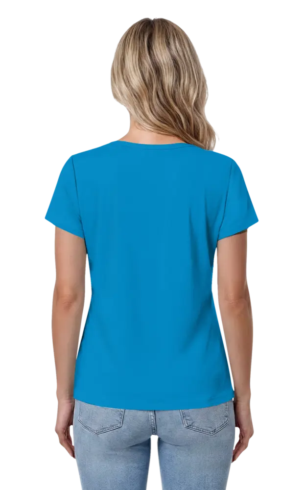 LADIES SOLID WICKING T  -  TURQUOISE 2 EXTRA LARGE SOLID