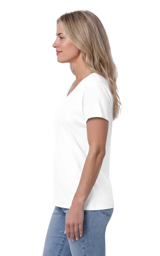 LADIES SOLID WICKING T  -  WHITE 2 EXTRA LARGE SOLID