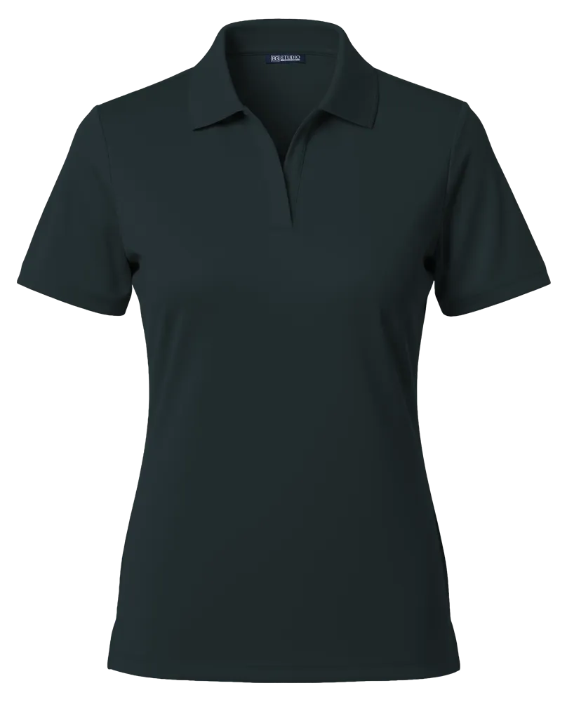 LADIES TITAN V-NECK POLO - GRAPHITE 2 EXTRA LARGE SOLID