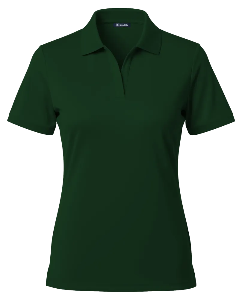 LADIES TITAN V-NECK POLO – HUNTER 2 EXTRA LARGE SOLID
