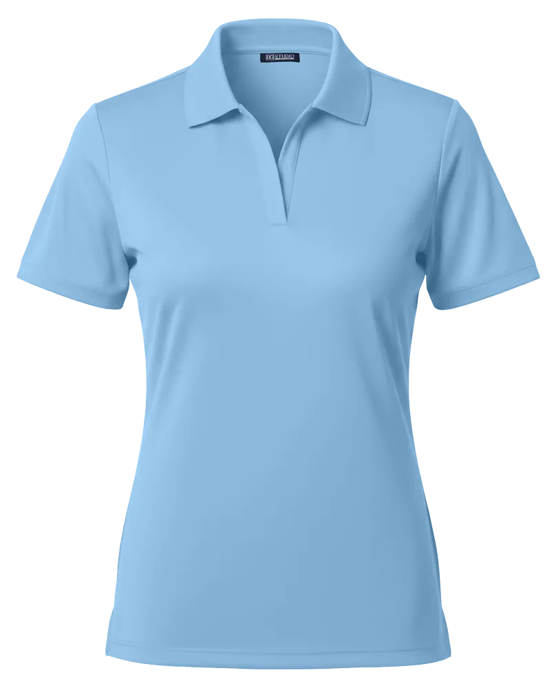 LADIES TITAN V-NECK POLO – LIGHT BLUE 2 EXTRA LARGE SOLID
