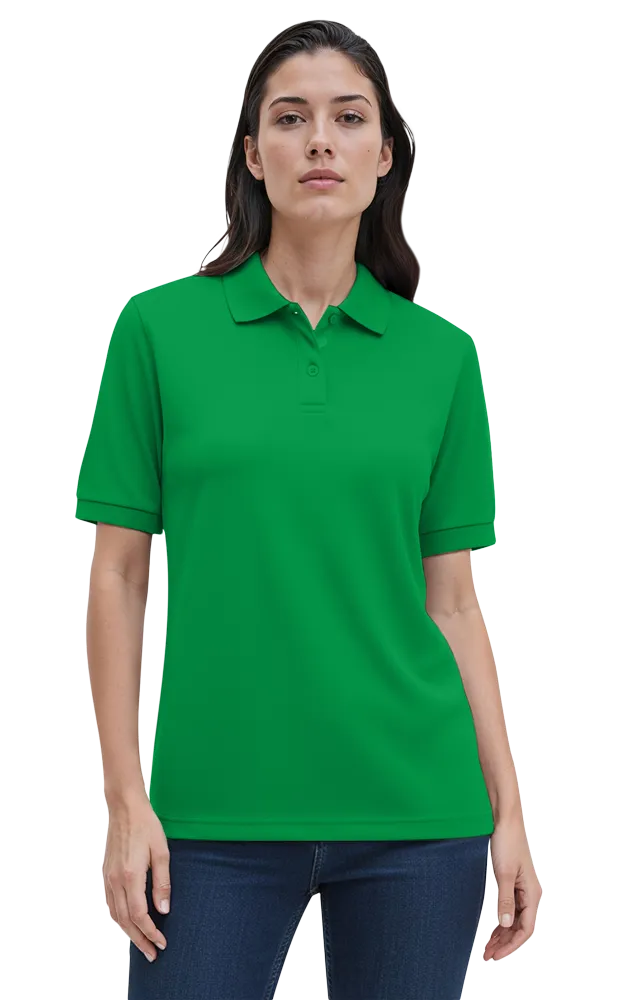 LADIES S/S VALUE PIQUE POLO  -  KELLY 2 EXTRA LARGE SOLID