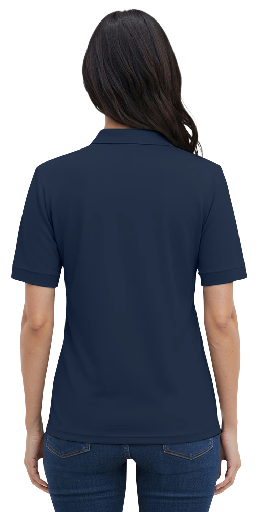 LADIES S/S VALUE PIQUE POLO  -  NAVY 2 EXTRA LARGE SOLID