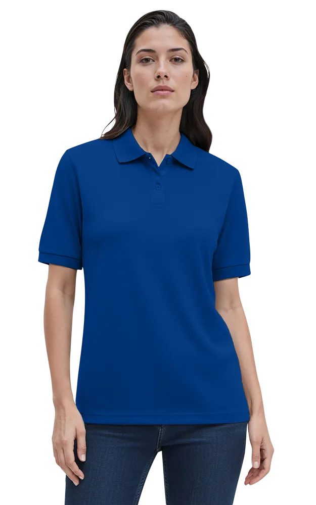 LADIES S/S VALUE PIQUE POLO  -  ROYAL 2 EXTRA LARGE SOLID