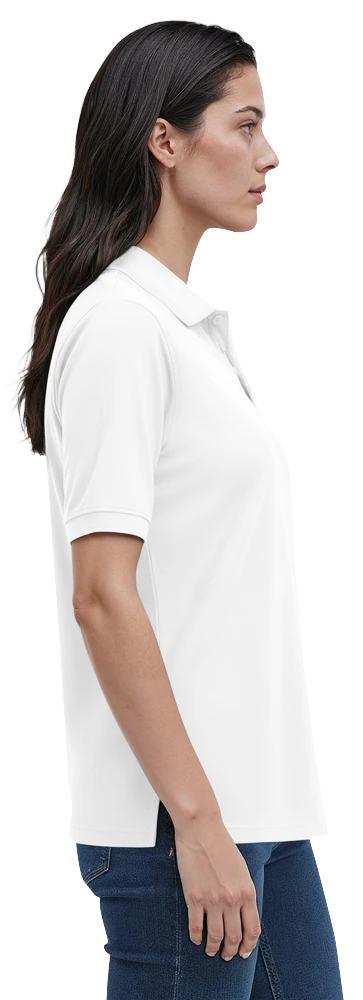 LADIES S/S VALUE PIQUE POLO  -  WHITE 2 EXTRA LARGE SOLID