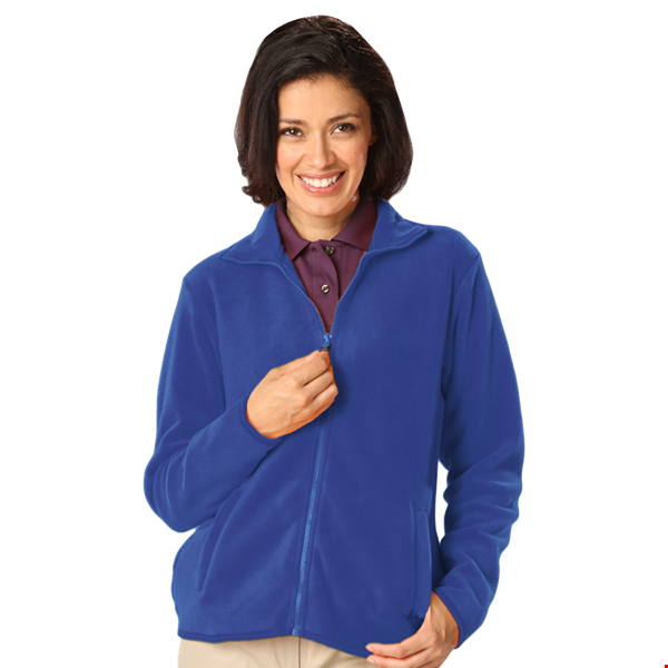 LADIES POLAR FLEECE FULL ZIP JACKET -  BLUE 2 EXTRA LARGE SOLID