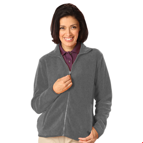 LADIES POLAR FLEECE FULL ZIP JACKET -  GREY 2 EXTRA LARGE SOLID