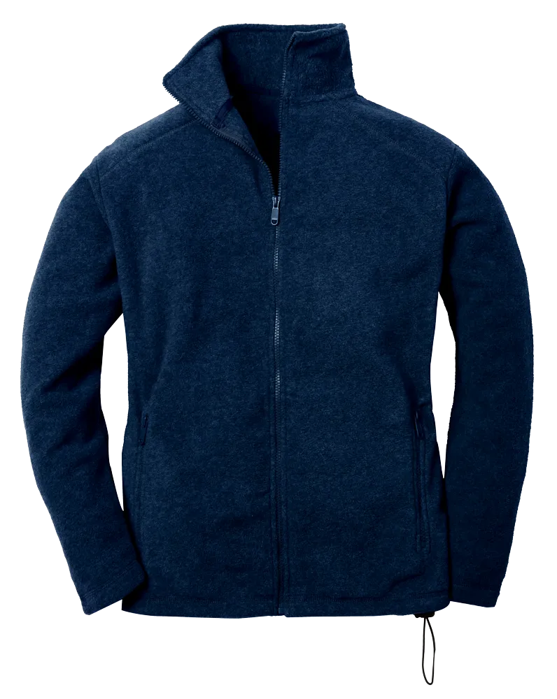 LADIES POLAR FLEECE FULL ZIP JACKET  -  NAVY 2 EXTRA LARGE SOLID