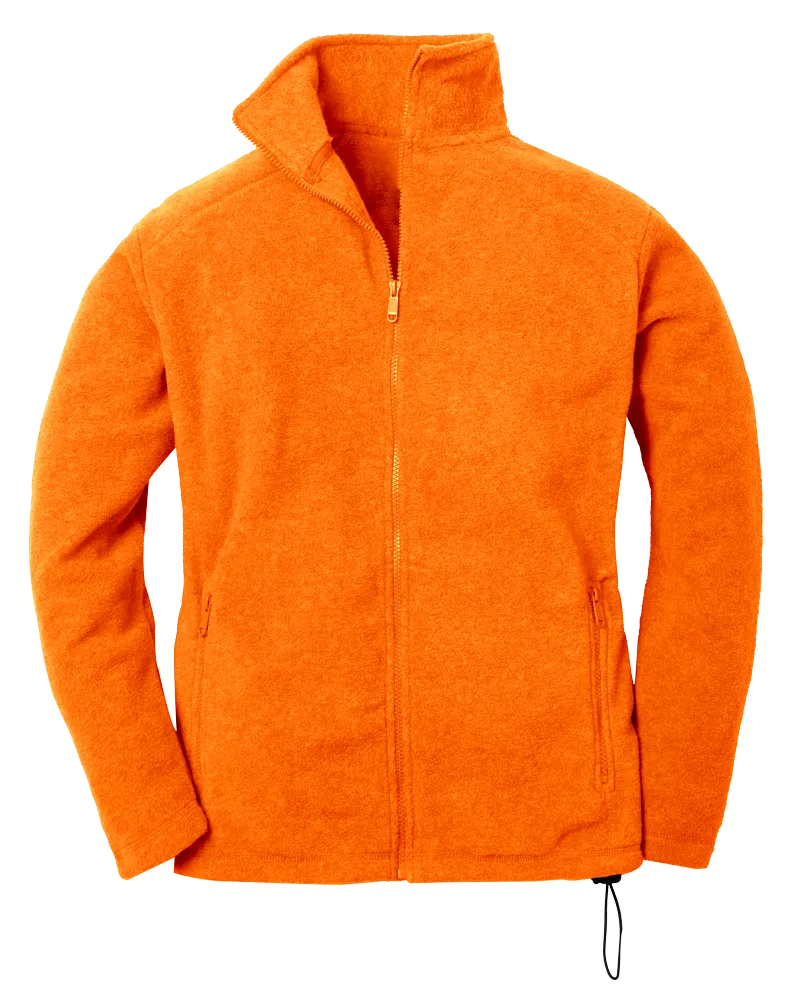 LADIES POLAR FLEECE FULL ZIP JACKET -  ORANGE 2 EXTRA LARGE SOLID