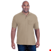 MENS SHORT SLEEVE TEFLON TREATED PIQUES WITH POCKET  -  TAN 2 EXTRA LARGE SOLID