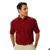 MENS SHORT SLEEVE TEFLON TREATED PIQUES NO POCKET  -  BURGUNDY 2 EXTRA LARGE SOLID