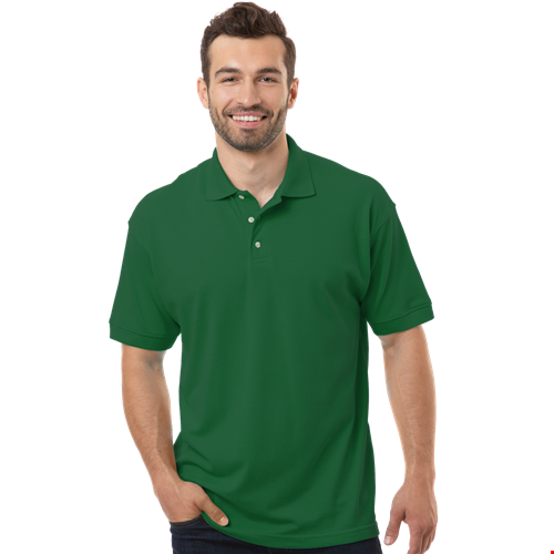 MENS SHORT SLEEVE SUPERBLEND PIQUE NO POCKET  -  HUNTER 10 EXTRA LARGE SOLID