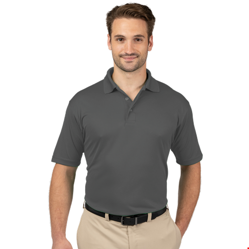 MENS SOLID WICKING POLO  -  GRAPHITE 2 EXTRA LARGE SOLID