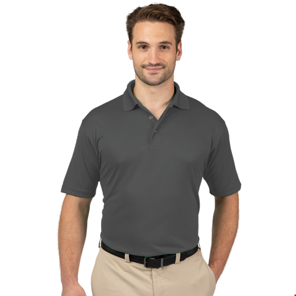 MENS SOLID WICKING POLO  -  GRAPHITE 2 EXTRA LARGE SOLID