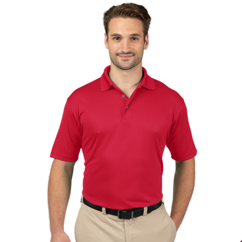 MENS SOLID WICKING POLO  -  RED 2 EXTRA LARGE SOLID