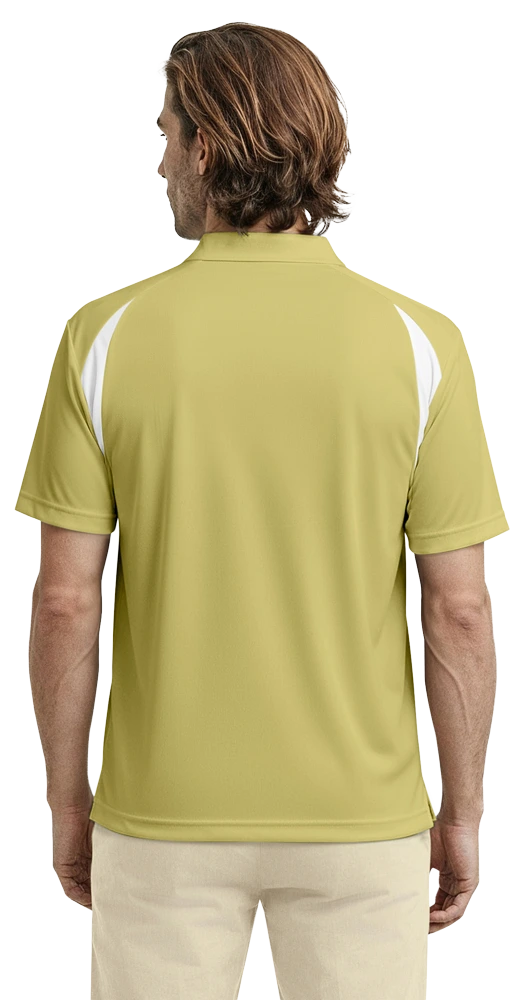 MENS WICKING CONTRAST INSERT  -  VEGAS GOLD 2 EXTRA LARGE TRIM WHITE