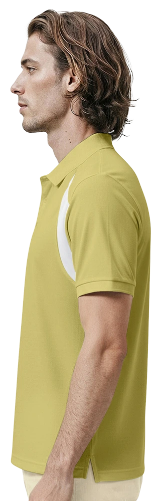MENS WICKING CONTRAST INSERT  -  VEGAS GOLD 2 EXTRA LARGE TRIM WHITE