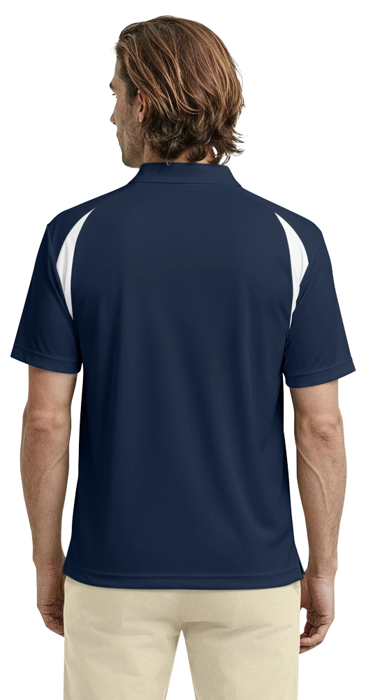 MENS WICKING CONTRAST INSERT  -  NAVY 2 EXTRA LARGE TRIM WHITE