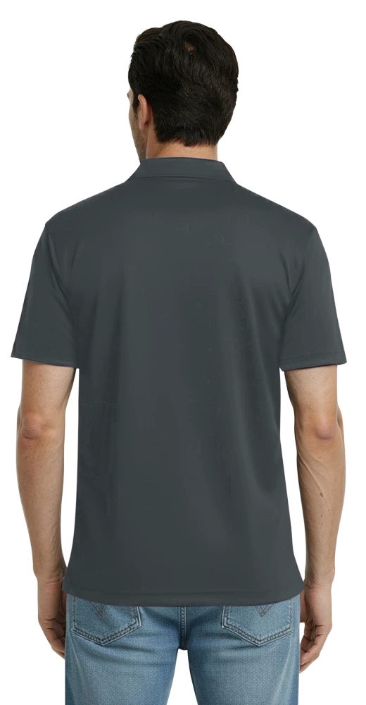 MENS COLOR BLOCK WICKING  -  GRAPHITE EXTRA LARGE TRIM BLACK