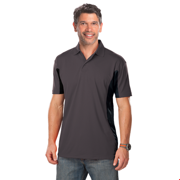 MENS COLOR BLOCK WICKING  -  GRAPHITE 2 EXTRA LARGE TRIM BLACK