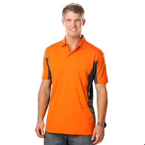 MENS COLOR BLOCK WICKING  -  ORANGE 2 EXTRA LARGE TRIM GRAPHITE