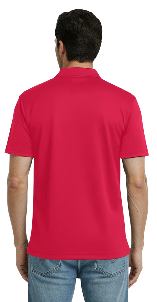 MENS COLOR BLOCK WICKING -  RED 2 EXTRA LARGE TRIM BLACK