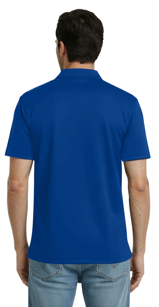 MENS COLOR BLOCK WICKING  -  ROYAL 2 EXTRA LARGE TRIM BLACK