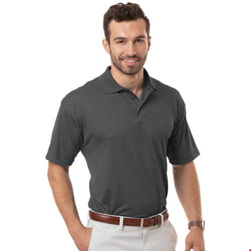 ADULT MOISTURE WICKING S/S TONAL STRIPE  -  GRAPHITE 2 EXTRA LARGE SOLID