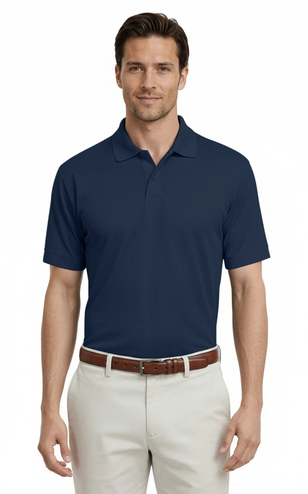 ADULT MOISTURE WICKING S/S TONAL STRIPE ### - NAVY 2 EXTRA LARGE SOLID