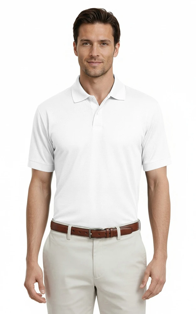 ADULT MOISTURE WICKING S/S TONAL STRIPE  -  WHITE 2 EXTRA LARGE SOLID