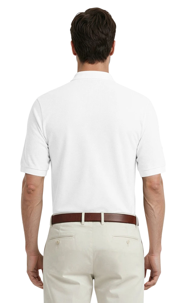 ADULT MOISTURE WICKING S/S TONAL STRIPE  -  WHITE 2 EXTRA LARGE SOLID