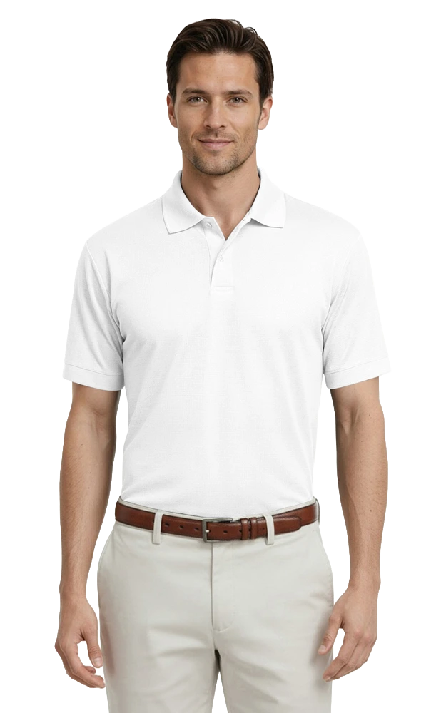 ADULT MOISTURE WICKING S/S TONAL STRIPE  -  WHITE 2 EXTRA LARGE SOLID