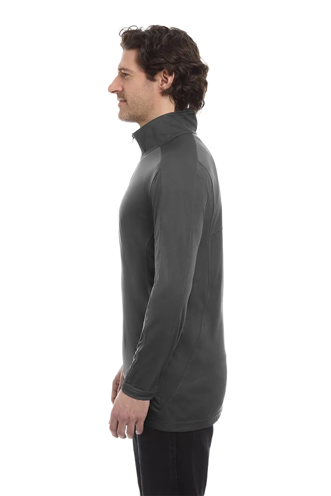 MENS WICKING SOLID 1/4 ZIP LS PULLOVER    -  GRAPHITE 2 EXTRA LARGE SOLID