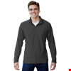 MENS WICKING SOLID 1/4 ZIP LS PULLOVER    -  GRAPHITE 2 EXTRA LARGE SOLID