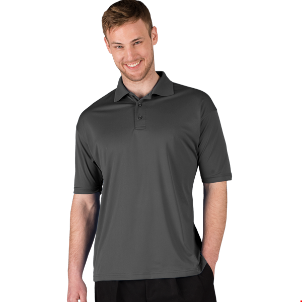 MENS ULTRA LUX POLO -  GRAPHITE 2 EXTRA LARGE SOLID