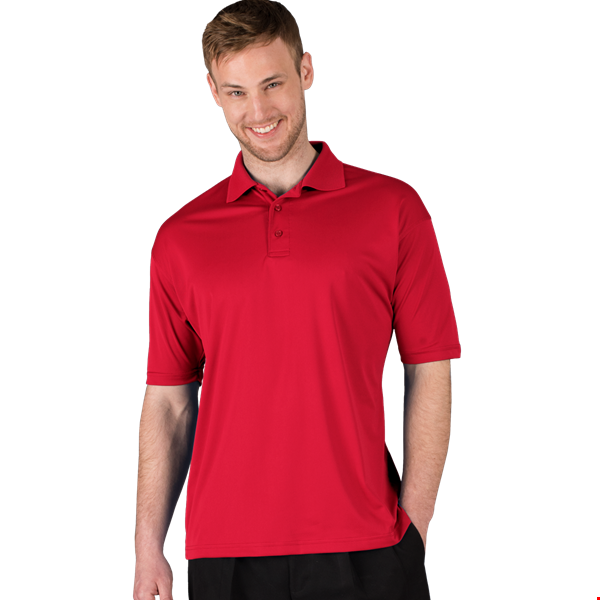 MENS ULTRA LUX POLO###  -  RED 2 EXTRA LARGE SOLID