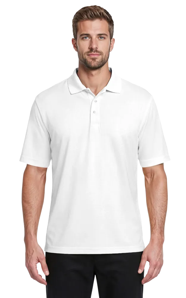 MENS ULTRA LUX POLO  -  WHITE 2 EXTRA LARGE SOLID