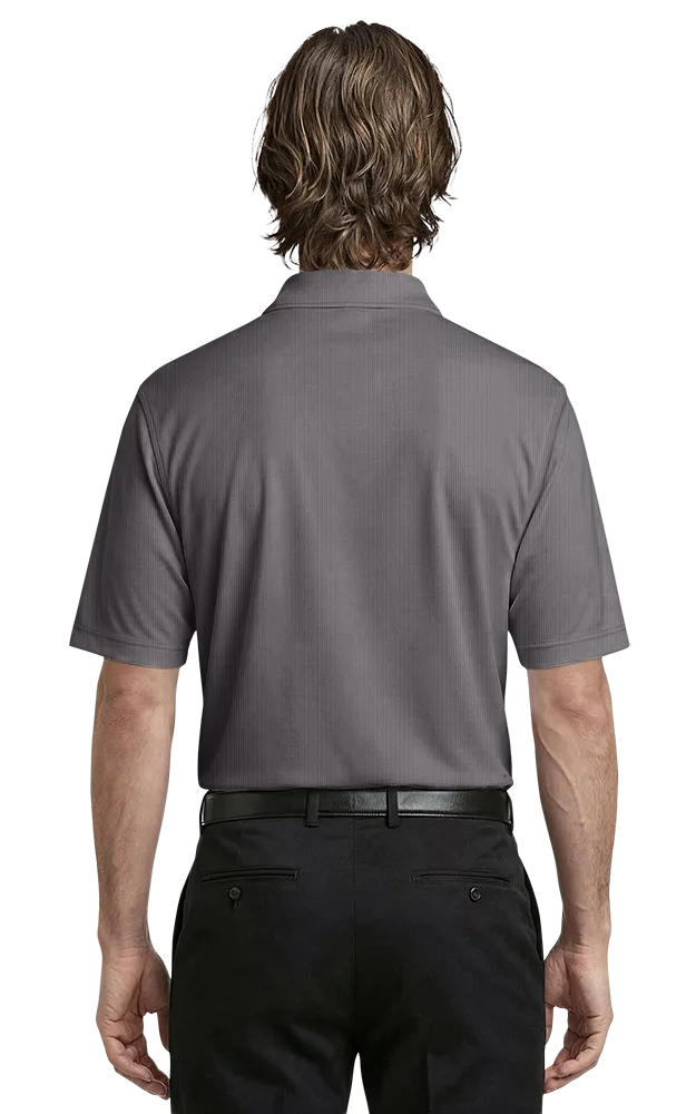 MEN'S NAILHEAD S/S POLO  -  BLACK 2 EXTRA LARGE TRIM DARK GREY