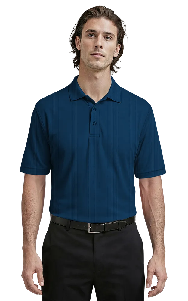 MEN'S NAILHEAD S/S POLO ### -  NAVY 2 EXTRA LARGE TRIM WHITE