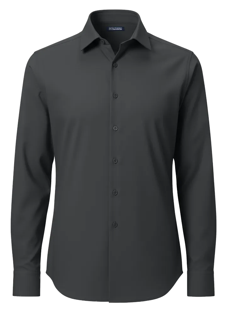 MENS 4-WAY STRETCH BUTTON FRONT – GRAPHITE 2 EXTRA LARGE SOLID