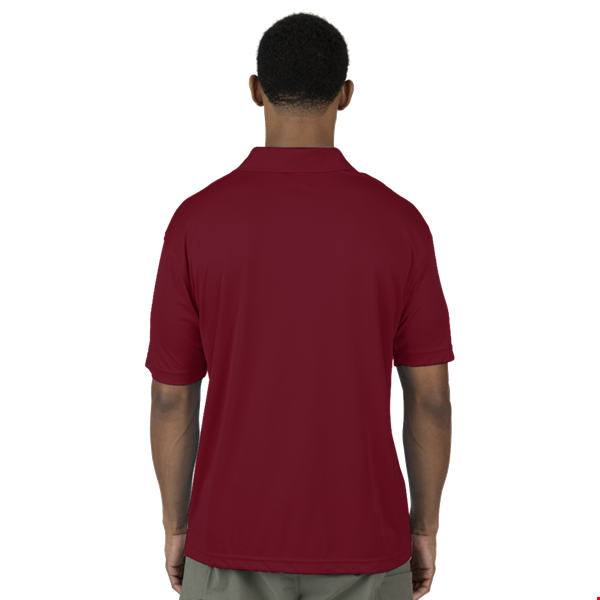 MENS VALUE MOISTURE WICKING S/S POLO  -  BURGUNDY 2 EXTRA LARGE SOLID