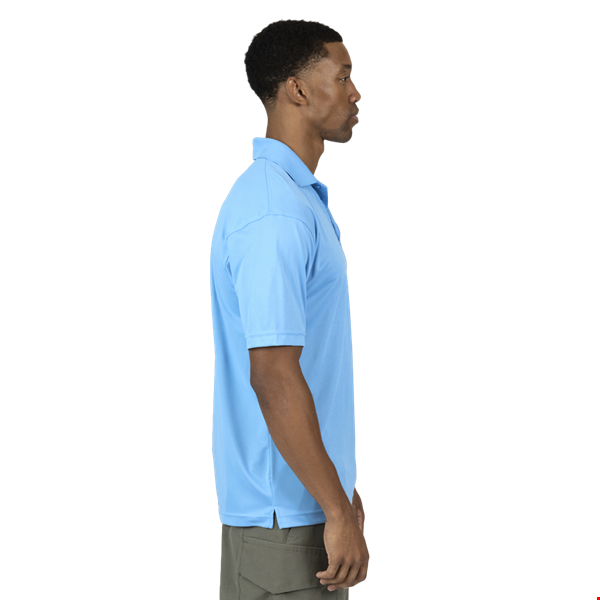 MENS VALUE MOISTURE WICKING S/S POLO  -  LIGHT BLUE 2 EXTRA LARGE SOLID