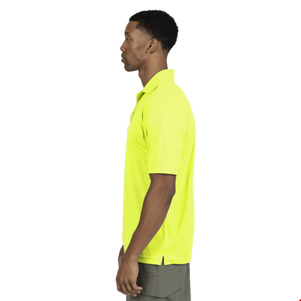 MENS VALUE MOISTURE WICKING S/S POLO  -  OPTIC YELLOW 2 EXTRA LARGE SOLID