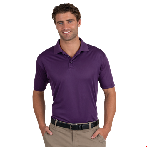 MENS VALUE MOISTURE WICKING S/S POLO  -  PURPLE 2 EXTRA LARGE SOLID